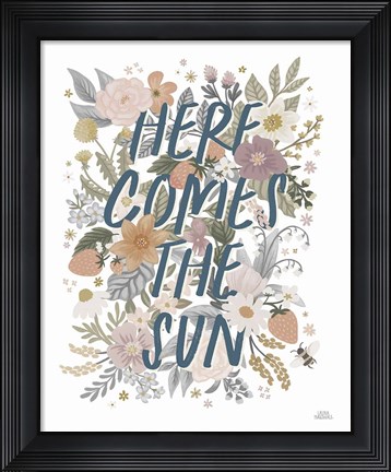 Framed Spring Garden V Neutral Print