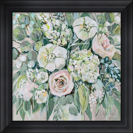 Framed White Wedding on Gray Print