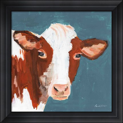 Framed Rusty Blue Print