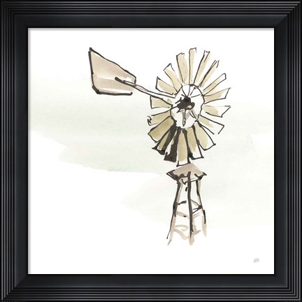 Framed Windmill IV Print