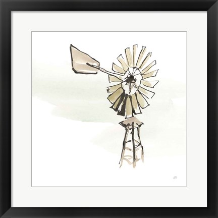 Framed Windmill IV Print