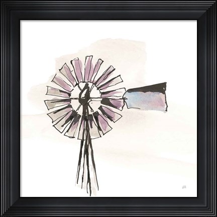 Framed Windmill III Print