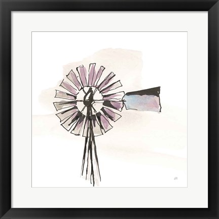 Framed Windmill III Print