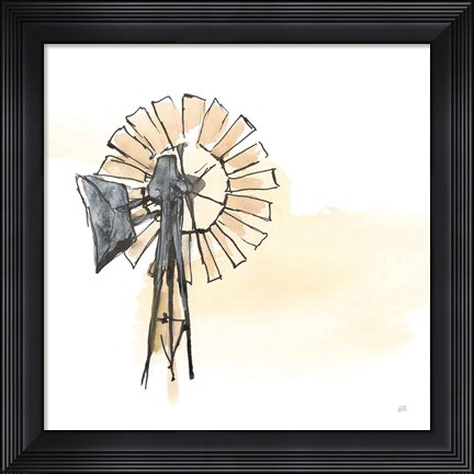 Framed Windmill II Print