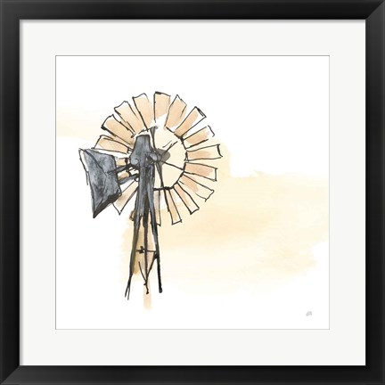 Framed Windmill II Print