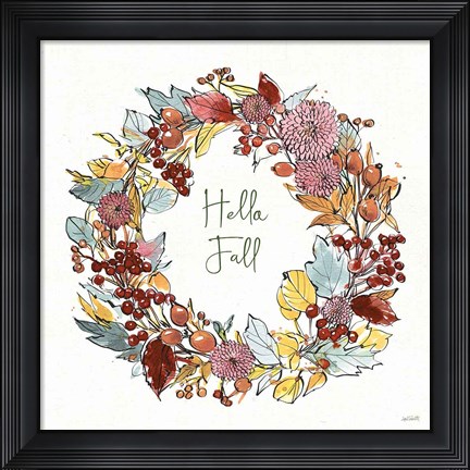 Framed Country Harvest VII Hello Print