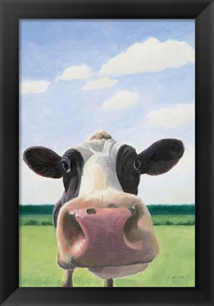 Framed Funny Cow Print