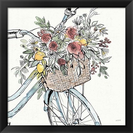 Framed Farmhouse Flea Market Bike I Print