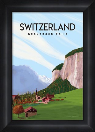 Framed Swiss Alps Print