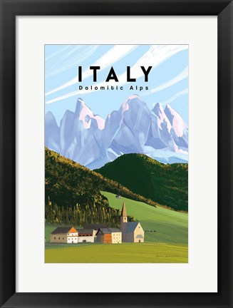 Framed Italian Alps Print