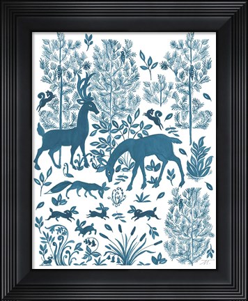 Framed Forest Life Otomi Print