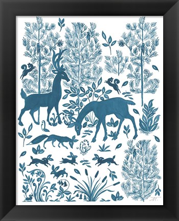 Framed Forest Life Otomi Print