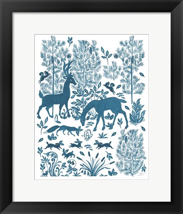 Framed Forest Life Otomi Print