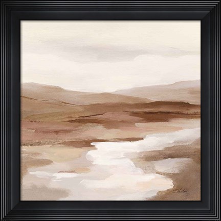 Framed Cinnamon Riverbank I Light Print
