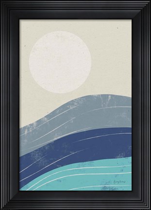 Framed Desert Sunrise I Blue Print