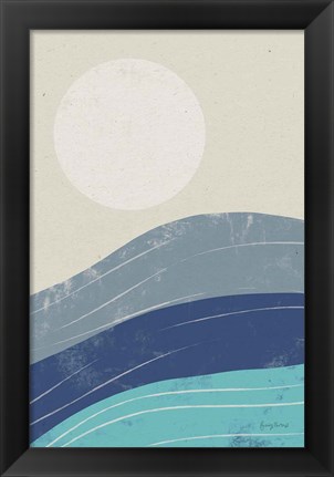 Framed Desert Sunrise I Blue Print