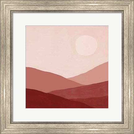 Framed Warm Desert Landscape I Print