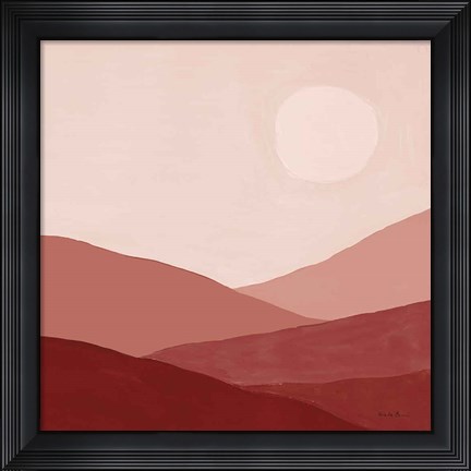 Framed Warm Desert Landscape I Print