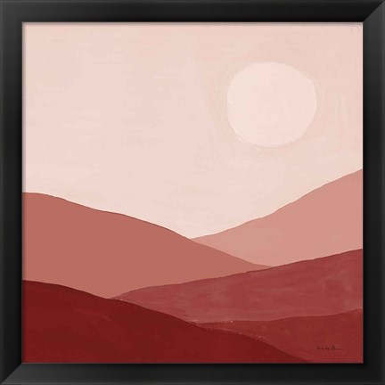 Framed Warm Desert Landscape I Print