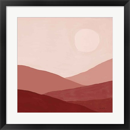 Framed Warm Desert Landscape I Print