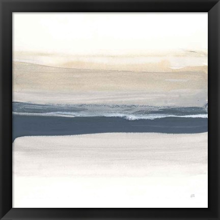 Framed Tonal Blue Gray I Print