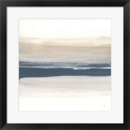 Framed Tonal Blue Gray I Print