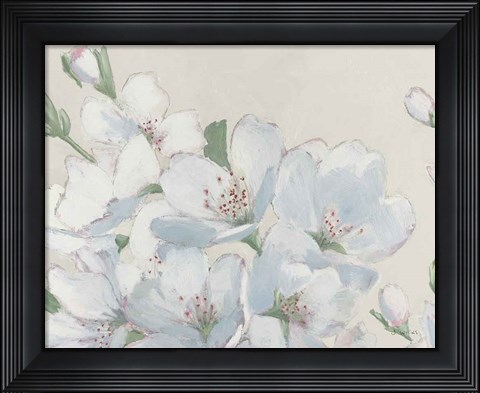 Framed Spring Apple Blossoms Neutral Print