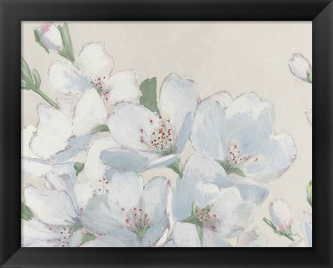 Framed Spring Apple Blossoms Neutral Print