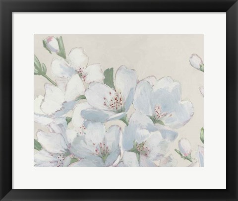 Framed Spring Apple Blossoms Neutral Print