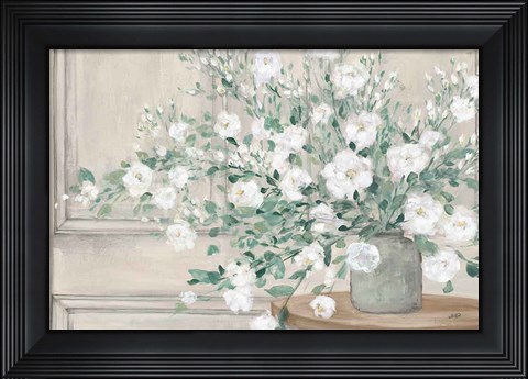 Framed White Bouquet Neutral Print