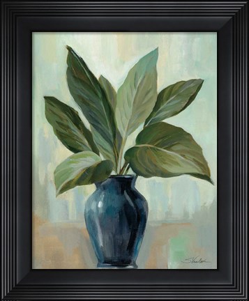 Framed Mint and Blue Still Life Print