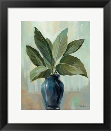 Framed Mint and Blue Still Life Print