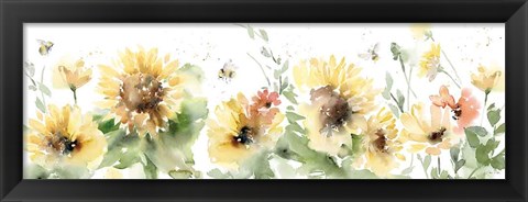 Framed Sunflower Meadow VI Print