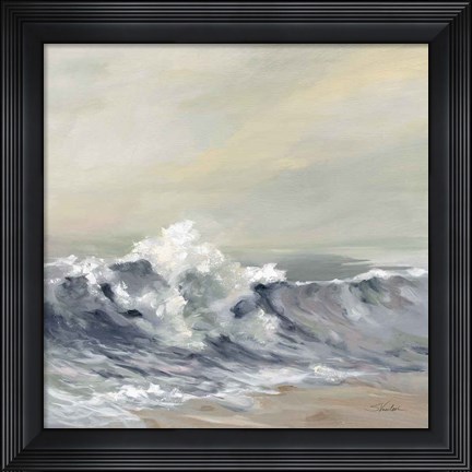 Framed Splashing Wave Print