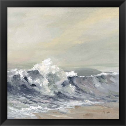 Framed Splashing Wave Print