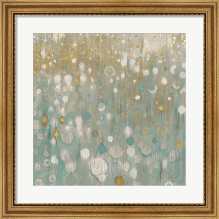 Framed Rain Abstract II Neutral Print