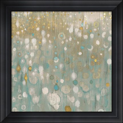 Framed Rain Abstract II Neutral Print