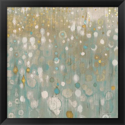 Framed Rain Abstract II Neutral Print