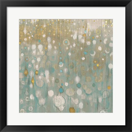 Framed Rain Abstract II Neutral Print