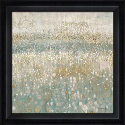 Framed Rain Abstract I Neutral Print