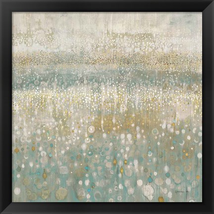 Framed Rain Abstract I Neutral Print