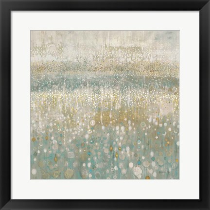 Framed Rain Abstract I Neutral Print