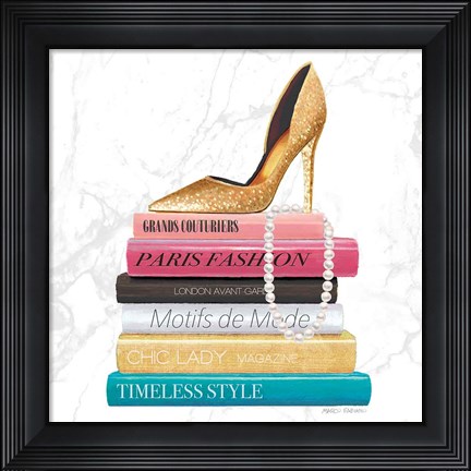 Framed Paris Style II Marble Sq Print