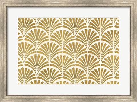 Framed Winged Study Pattern VIII Gold Crop Print