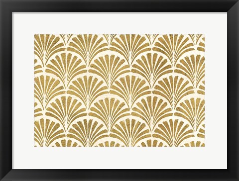 Framed Winged Study Pattern VIII Gold Crop Print