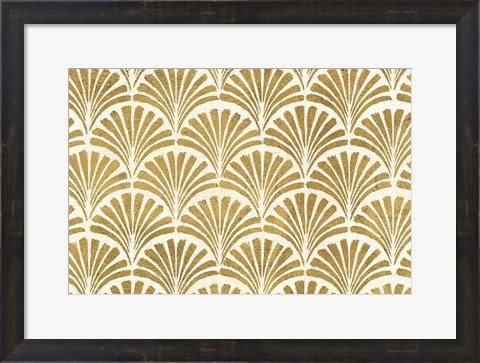 Framed Winged Study Pattern VIII Gold Crop Print
