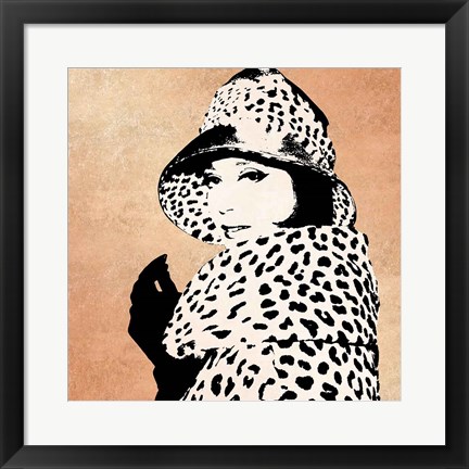 Framed Fashion News II Rose Gold Print