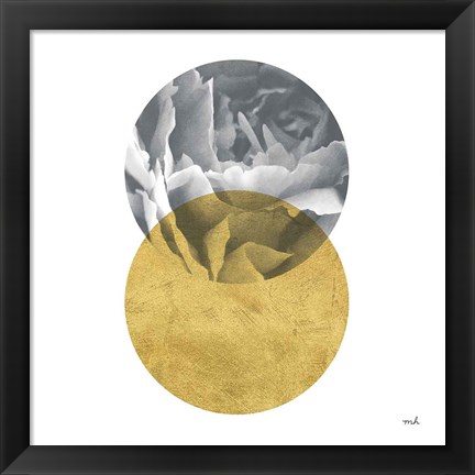Framed Blossoms I Gold Print