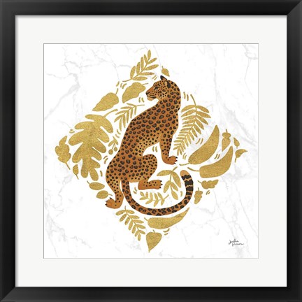 Framed Big Cat Beauty VI Gold Print