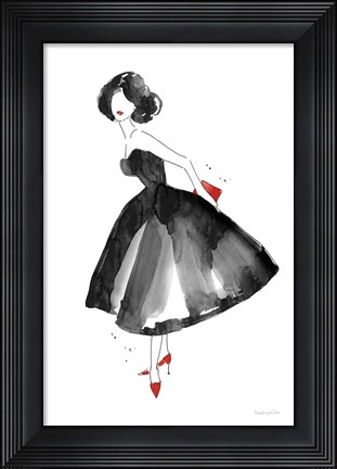 Framed Fashion Debutante with Red Print